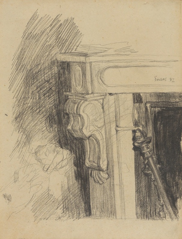 Schouw en handen by Джеймс Энсор, 1887 — digital art print download