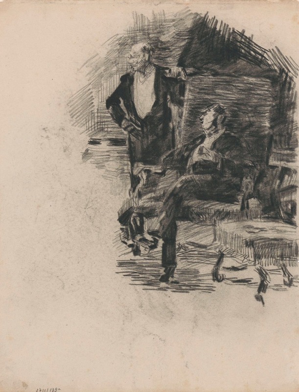 Seated and Standing Gentleman by Джеймс Энсор — digital art print download