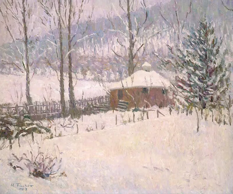 Зима в Портленде by Аллен Такер, 1907 — digital art print download