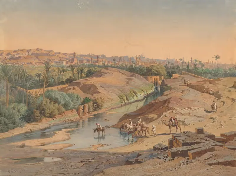 On the outskirts of Cairo — Carl Frederich Heinrich Werner