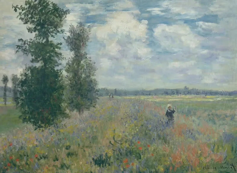 Поля маков рядом с Аржантёйлем by Клод Моне, 1875 — digital art print download