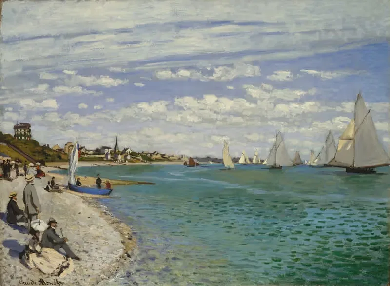 Regatta at Sainte-Adresse by Claude Monet, 1867 — digital art print download