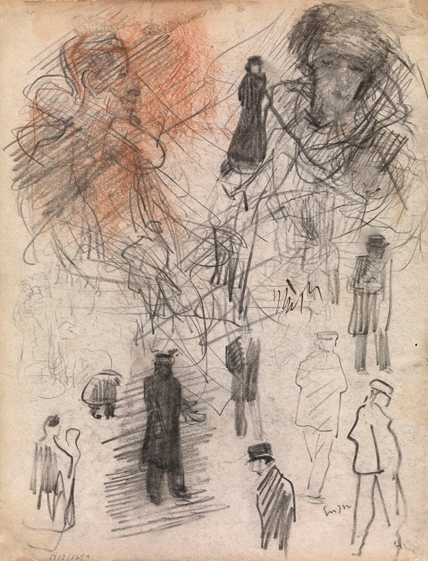 Silhouettes and Heads by Джеймс Энсор, 1880-1883 — digital art print download