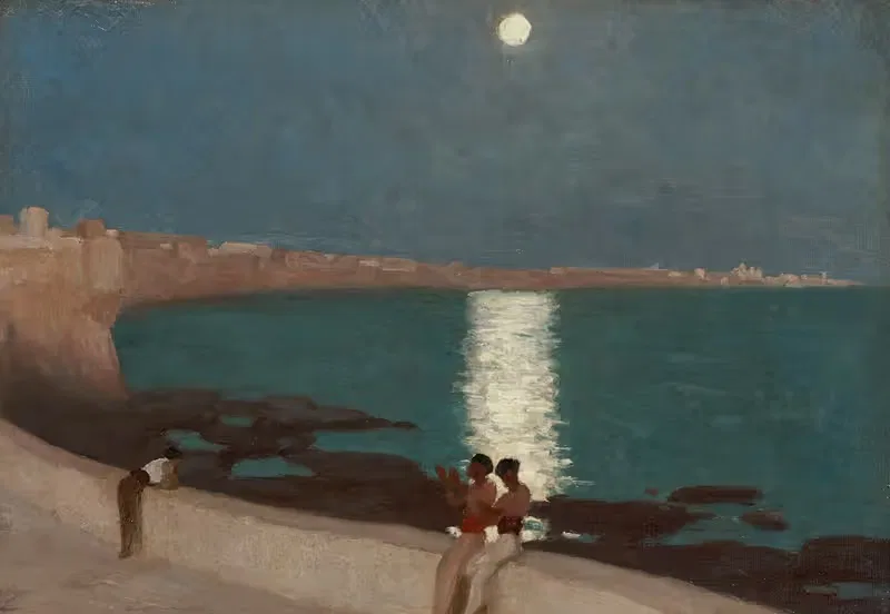The Bay of Cadiz – Moonlight — Frederic Leighton