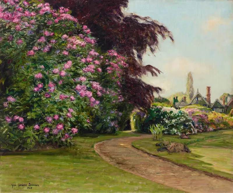 Английский сад by Джордж Гарднер Симонс, 1904 — digital art print download