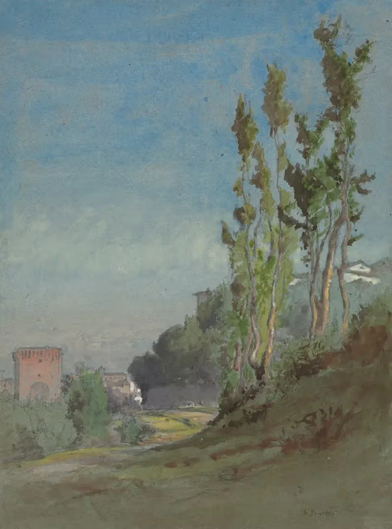 Альбано, Италия by Джордж Иннес, c. 1872 — digital art print download