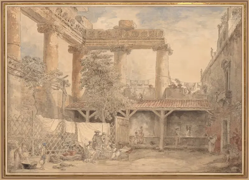 Roman Ruins, Villa Pamfili — Hubert Robert