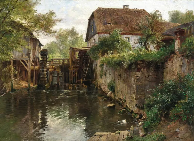 A Mill by a Creek by Hugo Darnaut — digital art print download