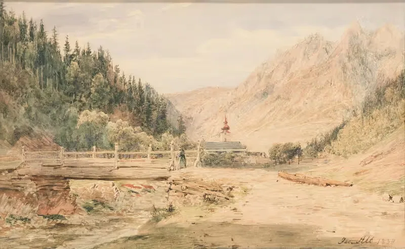 Красный монастырь в Зипсе by Якоб Альт, 1838 — digital art print download