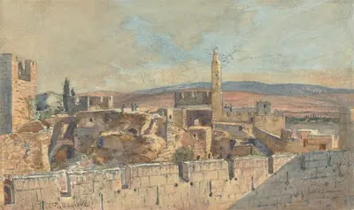 View of the Old City of Jerusalem by Джон Фулейлав — digital art print download