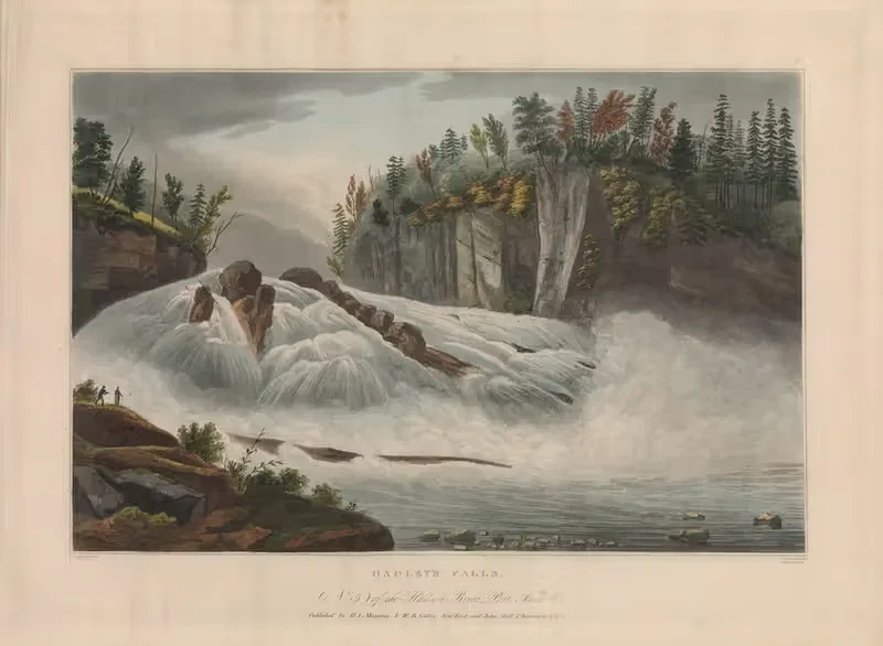 Водопады Хэдли by Джон Хилл, 1821–1822 — digital art print download