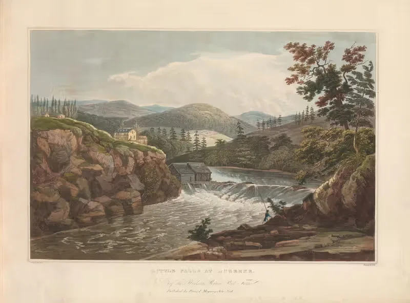 Маленькие водопады в Люцерне by Джон Хилл, 1821–1822 — digital art print download