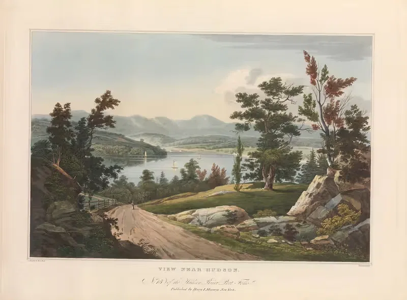 Вид рядом с Хадсоном by Джон Хилл, 1821–1822 — digital art print download