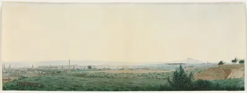 Пейзаж рядом с Парижем by Леон Бонвен, c. 1860 — digital art print download