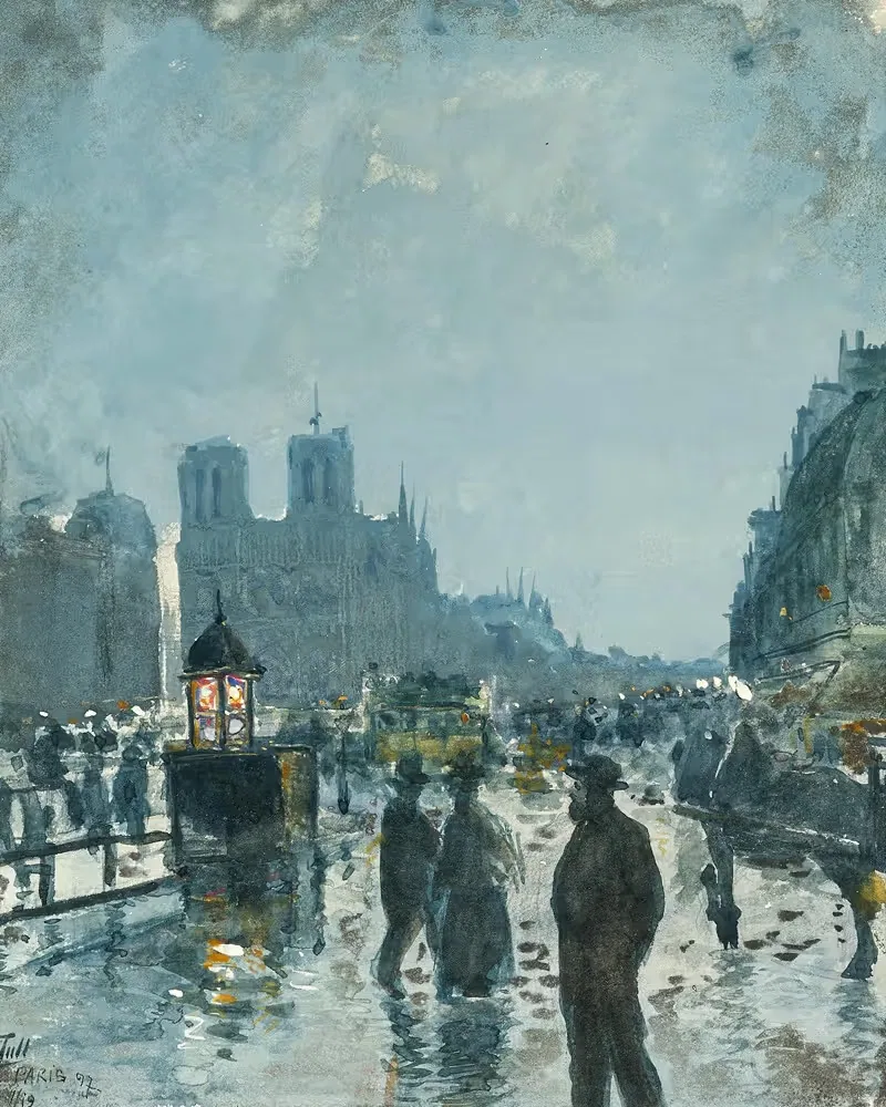 Notre-Dame in Paris in the rain — Ödön Tull
