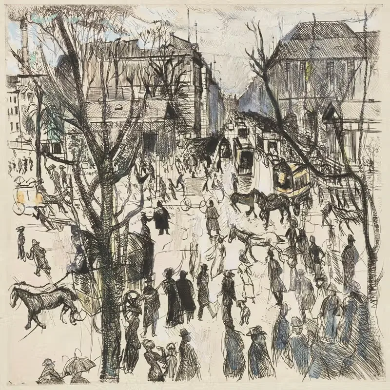 Potsdamer Platz by Rudolf Grossmann, 1912-1914 — digital art print download