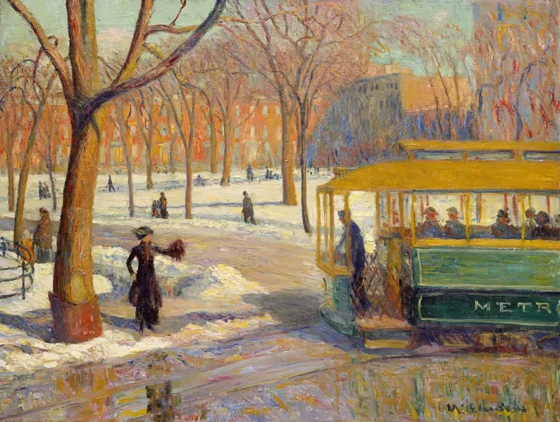 The Green Car by William James Glackens, 1910 — digital art print download