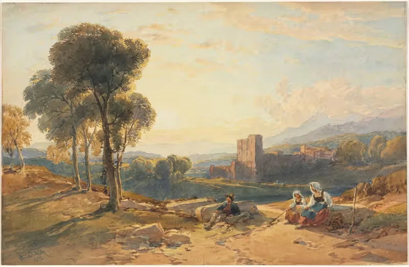 Landscape, Italy by William Leighton Leitch, 1872 — digital art print download