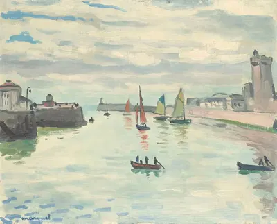 Le Port de la Chaume (Les sables d'Olonne) by Albert Marquet, 1921 — digital art print download