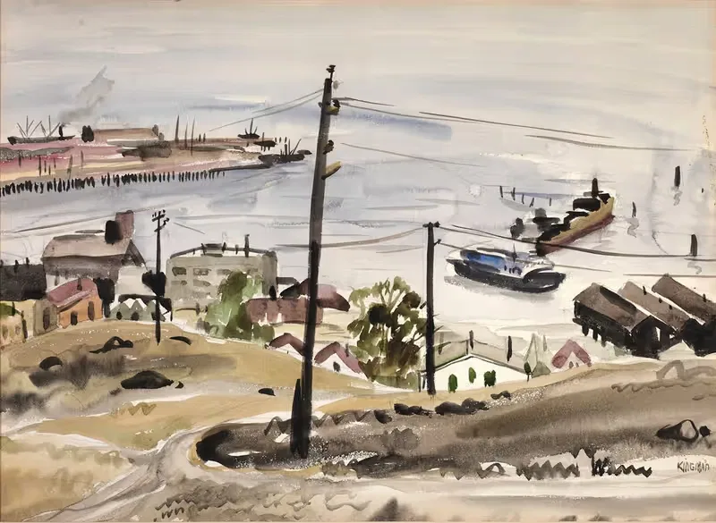 Береговая линия, Калифорния by Дунг Кингман, 1935-1941 — digital art print download