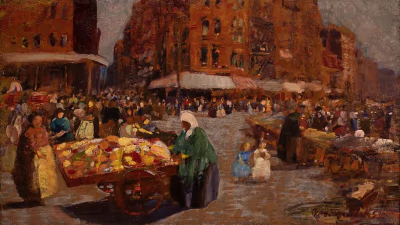 Хьюстон-стрит by Джордж Лукс, 1917 — digital art print download