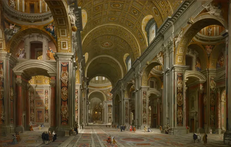 Interior of St. Peter’s, Rome — Giovanni Paolo Panini