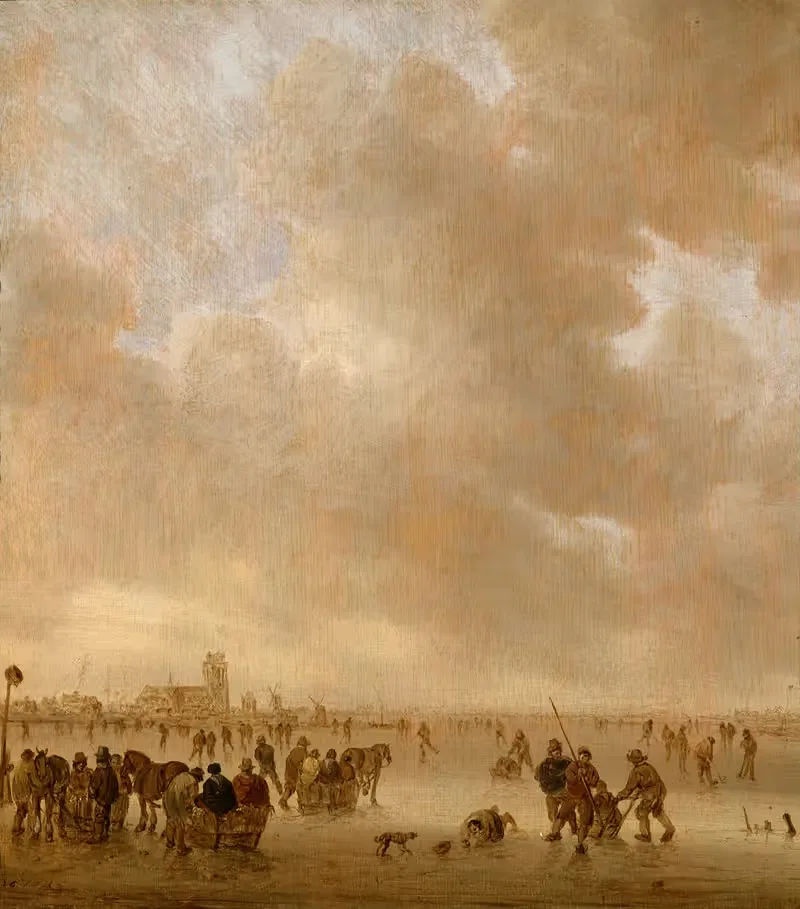 On the Ice Near Dordrecht — Jan van Goyen