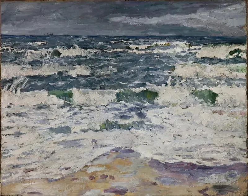 Серый день у моря by Макс Бекманн, 1907 — digital art print download