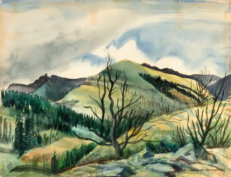 Cattle Country by Nina Barr Wheeler, 1940 — digital art print download