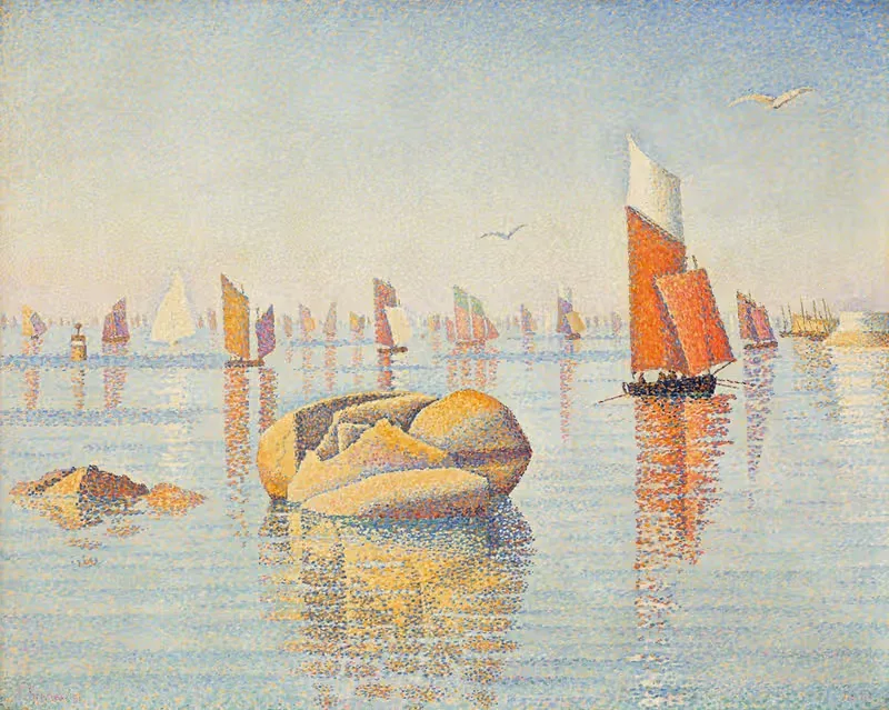 Конкарно, утреннее спокойствие by Поль Синьяк, 1891 — digital art print download