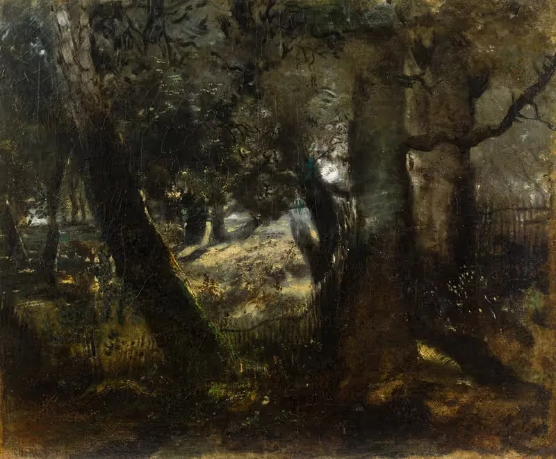 Pheasantry in the Forest of Compiègne — Théodore Rousseau