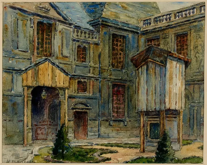 Cour intérieure du musée Carnavalet, rue de Sévigné — Georges-Henri Manesse