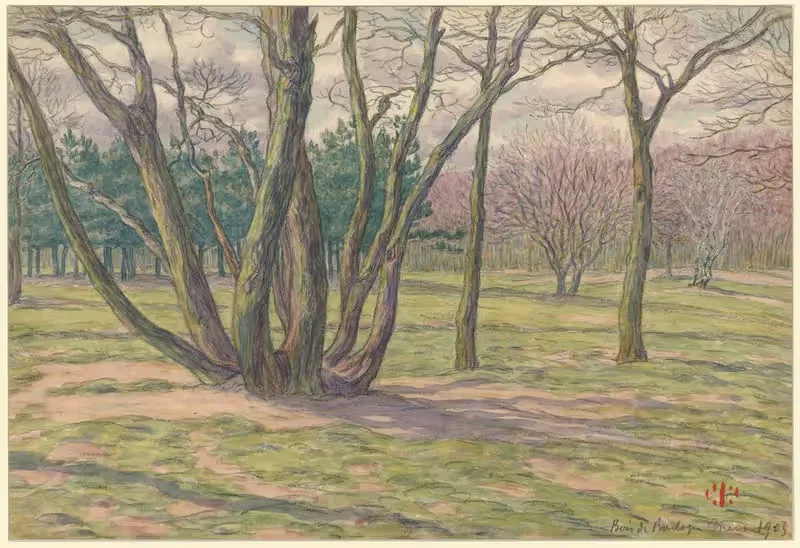 Буа де Булонь by Анри Ривьер, 1903 — digital art print download