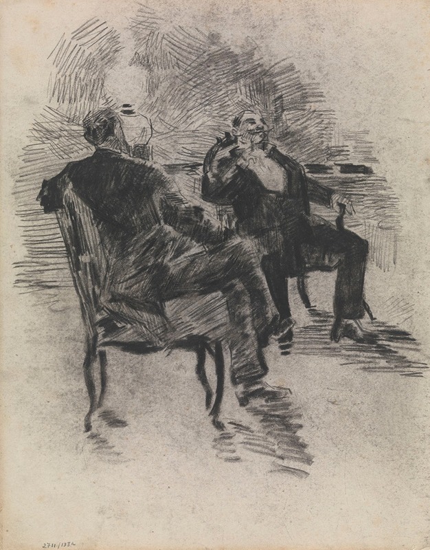 Two Gentlemen Smoking by James Ensor — digital art print download