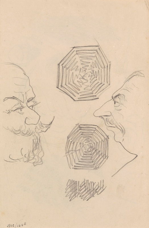 Two heads and a Spinning-Wheel by Джеймс Энсор — digital art print download