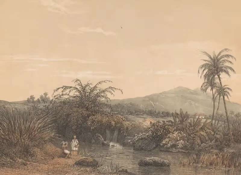 Gezicht op Tjileboet — Johan Conrad Greive