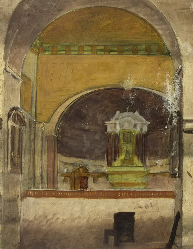 Интерьер церкви (Ассизи) by Артур-Жозеф Генье, 1915-1945 — digital art print download