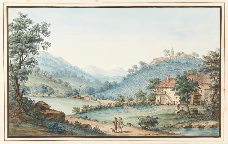 В Жувини в Савойе by Карл Людвиг Хакерт, 1740-1796 — digital art print download