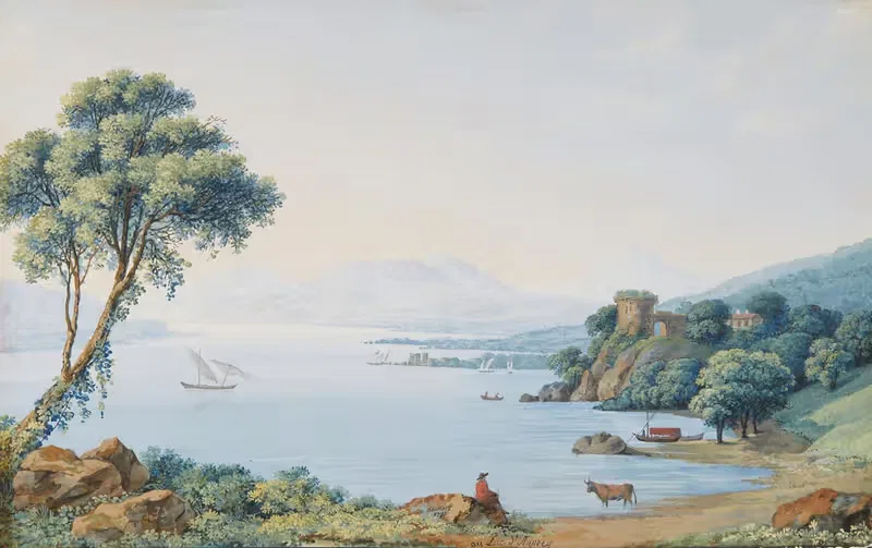 у озера Анси by Карл Людвиг Хакерт, 1740-1796 — digital art print download