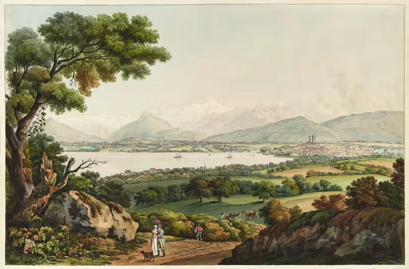 Vue de Genève et du Mont-Blanc — Carl Ludwig Hackert