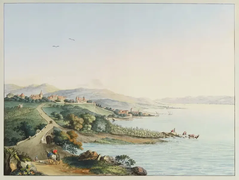 Vüe de Nion by Carl Ludwig Hackert, 1740-1796 — digital art print download