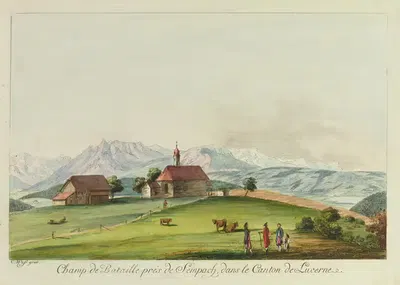 Поле битвы рядом с Семпахом, в кантоне Люцерн by Каспар Леонтий Висс, 1915-1945 — digital art print download