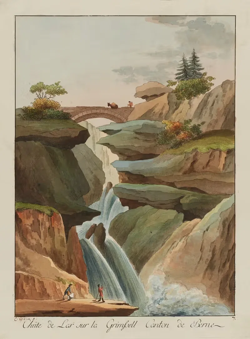 Chûte de lar sur la Grimssel Canton de Bern — Caspar Leontius Wyss