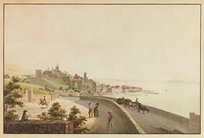 Город Невшатель с западной стороны by Каспар Леонтий Висс, 1915-1945 — digital art print download