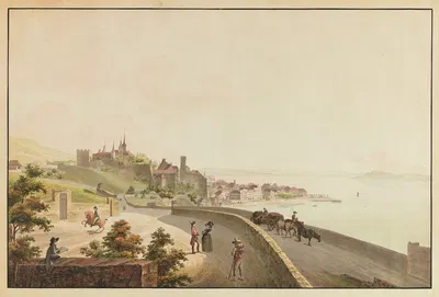 Город Невшатель с западной стороны by Каспар Леонтий Висс, 1915-1945 — digital art print download