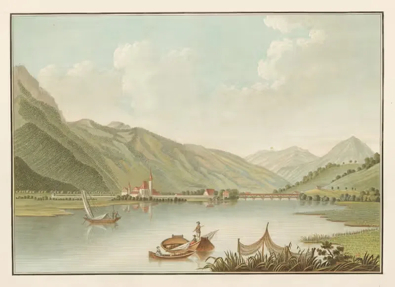 Vue de Interlaken sur le Lac de Brienz — Caspar Wolf