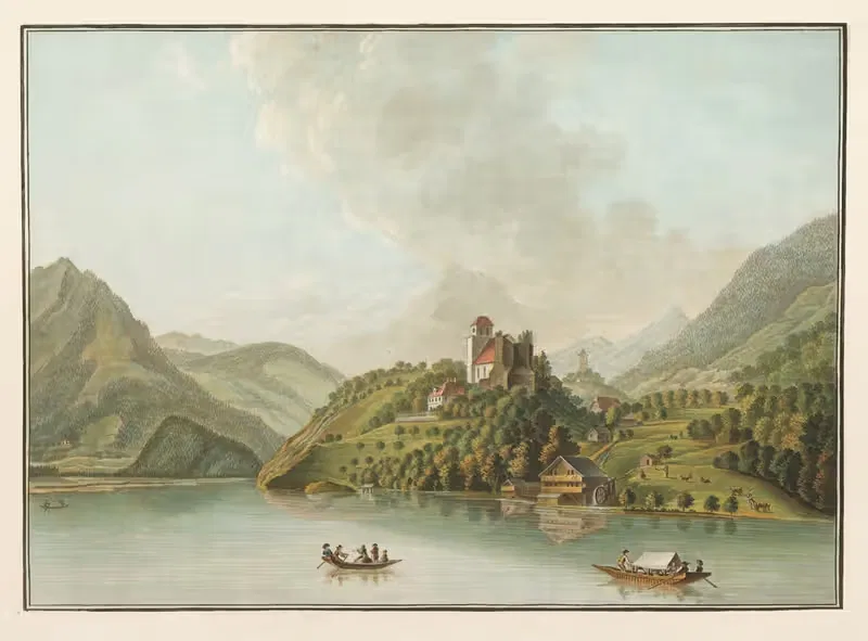Vue de Rinkenberg sur le Lac de Brienz — Caspar Wolf