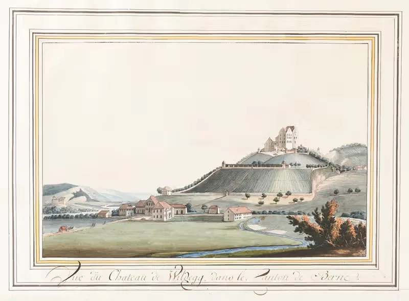 Vue du Chateau de Wildegg dans le Canton de Berne — Caspar Wolf