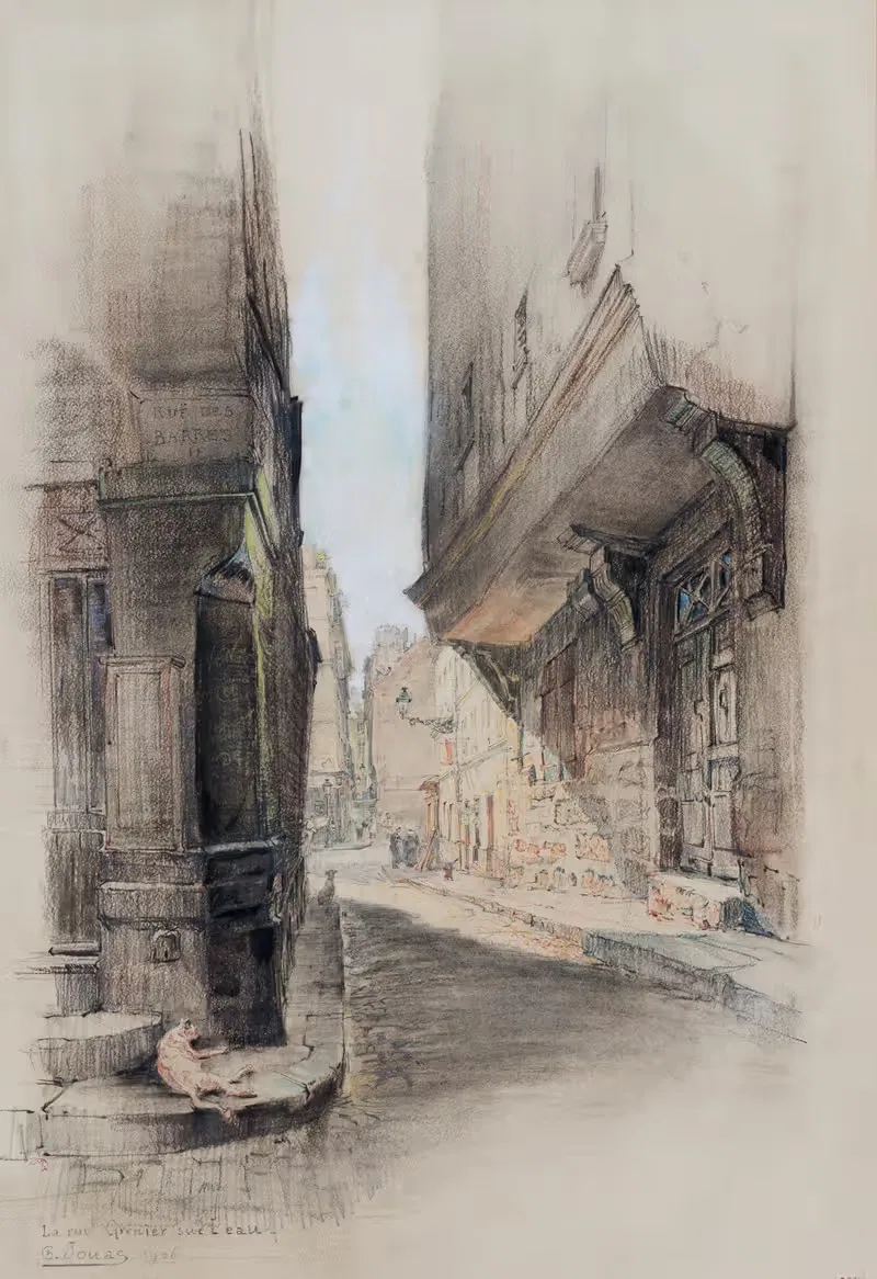 Улица Гренье на воде by Шарль Жуас, 1915-1945 — digital art print download