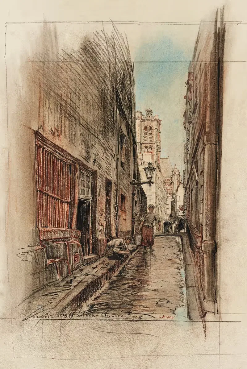 Улица Гренье на Воду by Шарль Жуас, 1915-1945 — digital art print download